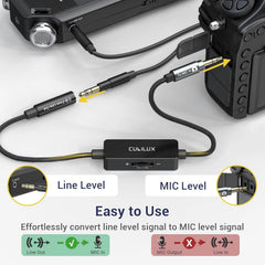 CUBILUX 30 cmkabel 3,5 mm Line Out–Mic In z regulatorjem