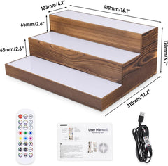 BEARUT 3-nivojsko stojalo za steklenice z RGB LED-osvetlitvijo