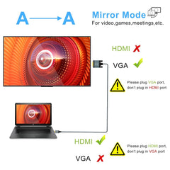 TWOZOH 1080p 60 Hz HDMI v VGA Kabel - 1,5 m