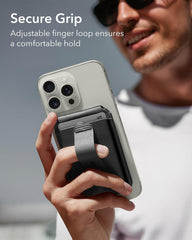 ESR MagSafe denarnica (HaloLock) z iskalnikom Geo in stojalom, združljiva z Find My - Črna