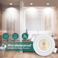 6x KYOTECH 80 mm vgradni LED reflektor 5 W IP44