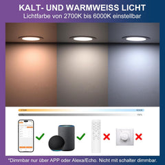DUSKTEC 4KOS vgradni LED reflektorji z Alexa podporo - 10 W, 2700–6000 K