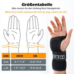 FREETOO S/M opornica za zapestje s 3 oporami