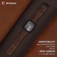 WRISTITANI usnjen pašček za Apple Watch 42–49 mm