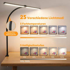 APMIEK dvojna LED namizna svetilka z daljinskim upravljalnikom - 80 cm