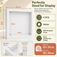 4x JMIATRY 3D okvir za slike 20×20cm