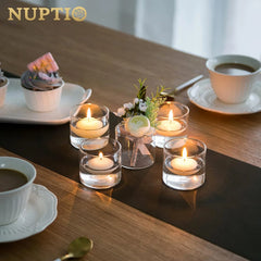 12x NUPTIO stekleni svečniki za čajne svečke