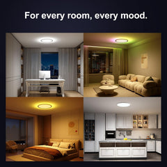 YILAIE RGB LED stropna svetilka z daljinskim upravljalnikom 24W