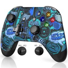 EasySMX brezžični Switch Pro krmilnik za Nintendo Switch/Lite/OLED z 4 programabilnimi gumbi - modra