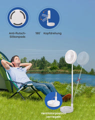 PRIMEVOLVE Teleskopski prenosni talni ventilator z daljinskim upravljanjem z 4 hitrostmi