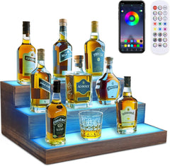 BEARUT 3-nivojsko stojalo za steklenice z RGB LED-osvetlitvijo