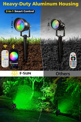 2x T-SUN RGB LED zunanji reflektor z Bluetooth upravljanjem