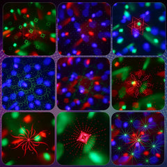 ZSTARLITE disco LED svetilka s 3 kroglami, laserjem in daljincem