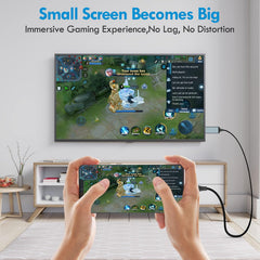 LULAVEN HDMI kabel za iPhone na TV, projektor ali monitor, 4 m, črn