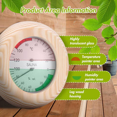 ULSAM Leseni termometer in higrometer za savno