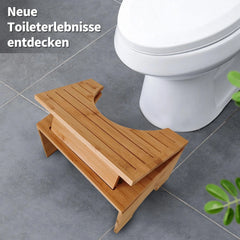JATCWBO zložljiva bambusova pručka za stranišče 18–27 cm