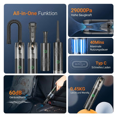 SEALIGHT ročni sesalnik z USB-C polnjenjem