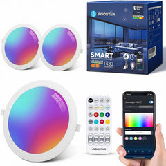 3x AIGOSTAR pametna RGB LED vgradna svetilka 15W IP44