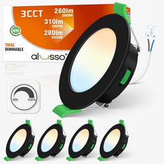 4x ALUSSO 78 mm vgradni LED reflektor 4 W 3CCT