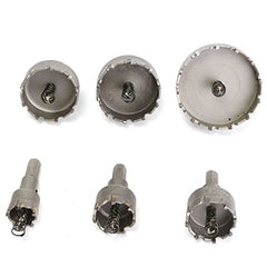 4EVERHOPE komplet 6 TCT kronskih žag za kovino 22–65 mm
