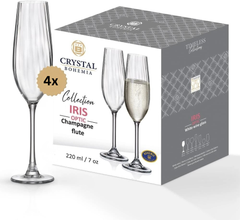 4x CRYSTAL BOHEMIA 260 ml kristalni kozarec za penino