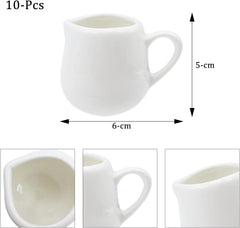 10x WESTCH 50 ml porcelanast vrček za mleko