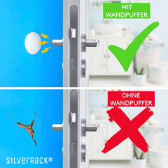 9x SILVERRACK Samolepilni silikonski odbojniki za vrata