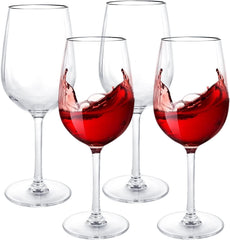 FWEEK komplet 4 plastičnih kozarcev za vino 580 ml – prozorni