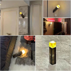HLMNAKE LED stenska svetilka bakla 28 cm z daljincem