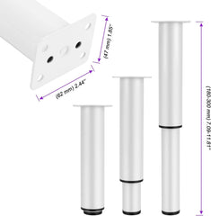 5x HEIYUET nastavljive pohištvene noge 18–30 cm