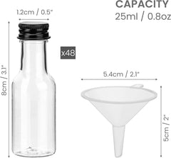 48x BELLE VOUS 25 ml mini plastenke s pokrovčki