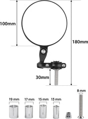 KEMIMOTO CNC vrtljivo 360° okroglo ogledalo za krmilo