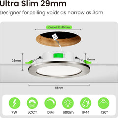 6x ALUSSO 85mm LED vgradni reflektorji