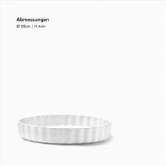 KIVY Keramični pekač za pito in quiche 28 cm bel
