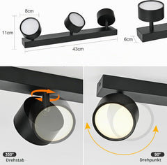 DOUGHELEC LED stropna svetilka 18W, 3000K