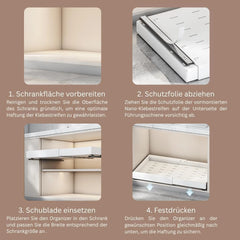2x KiwiPower izvlečni organizator za omaro 32–50 cm, črn