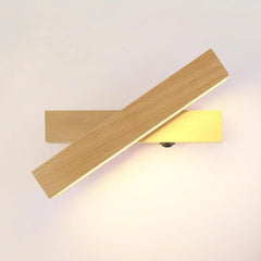 SCHINDORA 31 cm lesena LED stenska svetilka - 3000 K