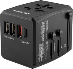 NANOLAKE univerzalni potovalni adapter EU/UK/US/AUS