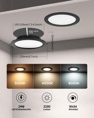 2x GREBEAM LED stropna svetilka 24W 2200lm IP44