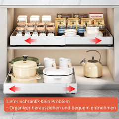 2x KiwiPower izvlečni organizator za omaro 32–50 cm, črn