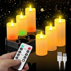 DAPHOMEU komplet 6 LED punjivih svijeća s bazom za punjenje