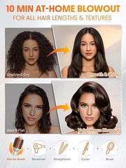 SHEGLAM 4-v-1 fen krtača za sušenje, glajenje in kodranje