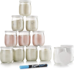12x MONBOCO 142 ml steklen kozarček za jogurt