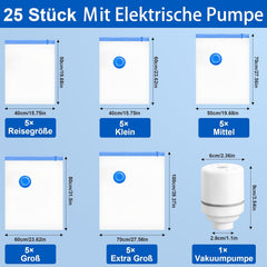 25x IPALAMILA vakuumske vreće za spremanje s električnom pumpom