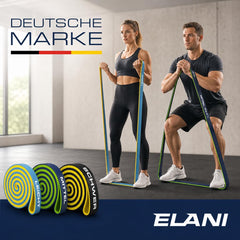 3x ELANI uporovni trak za vadbo 25/35/45kg iz naravnega lateksa