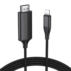 LULAVEN HDMI kabel za iPhone na TV, projektor ali monitor, 4 m, črn