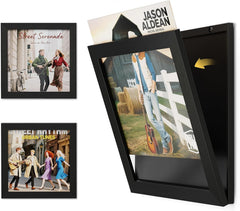 2x Emfogoo okvir za vinilne plošče 12 × 12", črn