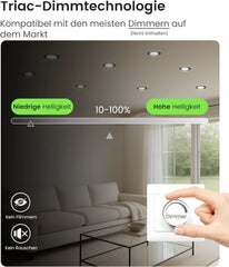 4x ALUSSO 78 mm vgradni LED reflektor 4 W 3CCT