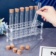 6x OLYCRAFT 25 ml steklene epruvete s stojalom in zamaški