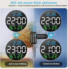 LIWANKAQI digitalna stenska ura z daljincem